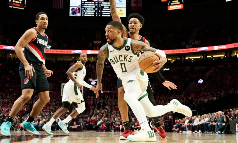 portland trail blazers vs milwaukee bucks match player stats
